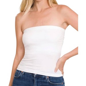 Women's Tube Built-in Bra Top - ZENANA - 1 of 2