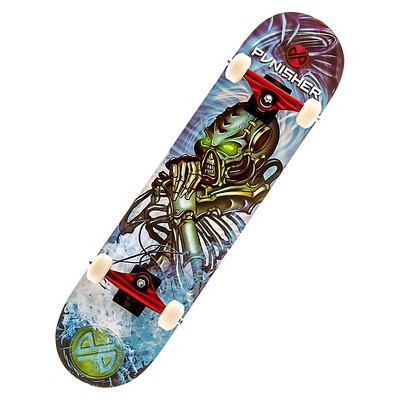 Punisher Skateboards Alien Rage 31.5" Blue and Green Skateboard