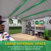 ORRD 10x12FT Outdoor Storage Shed - Large Metal Garden Shed w/Double Doors & Windows, Waterproof for Backyard/Patio/Poolside（Grey） - 4 of 4
