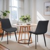 FONTOI Accent Chair Modern Upholstered Chair Set of 2 with Metal Legs for Kitchen and Dining Rooms, Black, 27"*22"*17" - 2 of 4