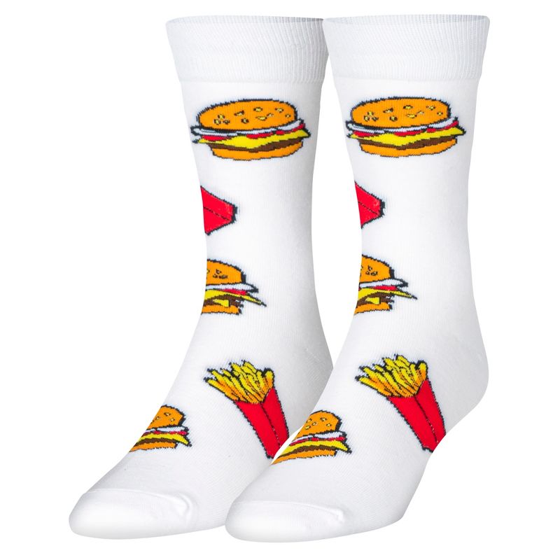 Crazy Socks, Fun Food & Snack Themed Crew Socks for Men, Colorful Assorted Styles, 1 of 6