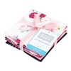 Hudson Baby Infant Girl Flannel Cotton Washcloths, Butterfly Floral 10 Pack, One Size - 2 of 4