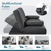 Yaheetech Convertible Futon Sofa Bed Tufted Fabric Futon with Cupholders and Pillows - image 4 of 4