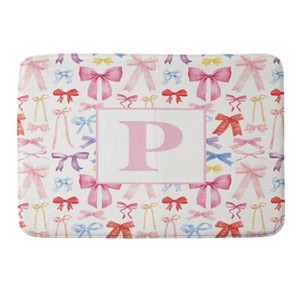 Deny Designs April Lane Art Bows Monogram Memory Foam Bath Mat - 1 of 4