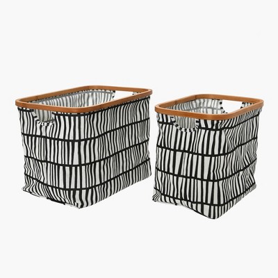 11 Fabric Cube Storage Bin Black - Room Essentials™