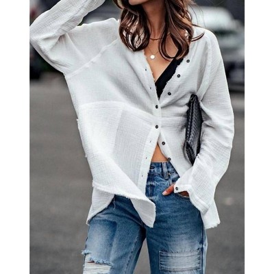 Women's Premium Soft Frayed Gauze Vintage Shirt - Urban Daizy