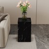 HDZNVF 11.8*11.8*19.6 Inch End Table Luxurious Design, Black - 3 of 4