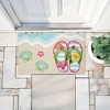 Stupell Industries Flip Flops on Beach Shore Printed Outdoor Door Mat, design by Audrey Jeanne Roberts, 18"x30" - 3 of 4