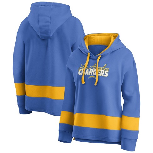 NFL Los Angeles Chargers Women's Halftime Adjustment Long Sleeve Fleece  Hooded Sweatshirt - S