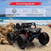 2 Seater Ride On UTV, 24V Battery Powered Car with Remote Control, Kids Electric Vehicle Load 200lb Side By Side Ride On Toy,17" EVA Tire, Black - 4 of 4