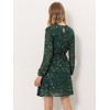 INSPIRE CHIC Women's Choker V Neck Vintage Flared Gilding Metallic Shiny Star A-Line Dress - 4 of 4
