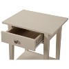 TIRAMISUBEST Beige Nightstand with Slim Profile, Space-Efficient Bedroom Organizer - 4 of 4