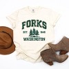 Forks Washington Distressed - Women's Garment Dyed Graphic T-Shirt - 3 of 4