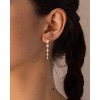 Cubic Zirconia Earrings - 14K Gold Plated Cubic Zirconia CZ Wedding Earrings for Women Bridal Bridesmaid - 2 of 4