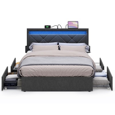 Eluxury Modern Industrial Metal Cordova Bed Frame, Full : Target