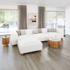 Coffee Table 16.1" H – Natural Marble Top, Painted Wood Round By Zuo Modern - 3 of 4