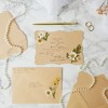 Paper Junkie 50 Pack Cards and Envelopes, 5x7 Inches for Wedding, Birthday, Baby Shower Invitations (Blank Inside, Brown Kraft Paper) - 2 of 4