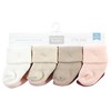 Hudson Baby Infant Girl Cotton Rich Newborn and Terry Socks, Solid Pink Neutral - 2 of 4