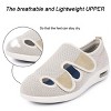 Women's Diabetic Velcro Walking Shoes Breathable Extra Wide Widths Adjustable Velcro Easy On/Off Sneakers for Elderly - 2 of 4