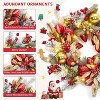 GAOMON 24 Inch Christmas Wreath with Lights, Snow Flocked Outdoor Christmas Wreaths for Front Door, Lighted Xmas Wreath - 4 of 4