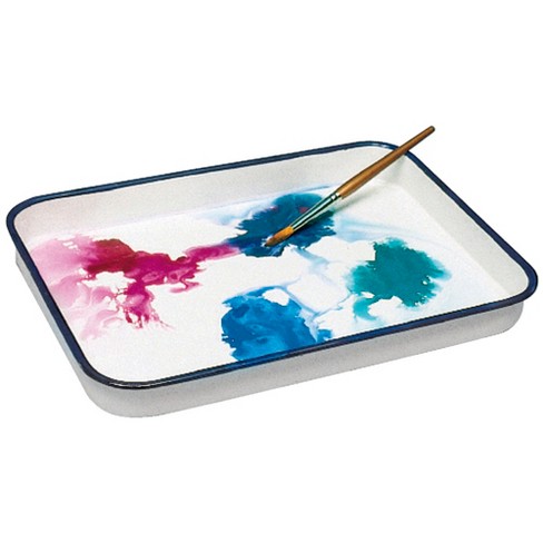 Creative Mark Butcher Tray Palette - Triple coated Enamel Tray Palette for  Painting, Color Theory, Mixing, and more! - 7.5 x 11 