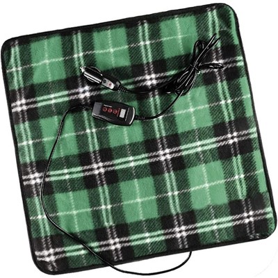 Stalwart 12V Electric Car Blanket - Green, Black