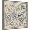 Amanti Art Indigo Floral Sketch II by Megan Meagher Canvas Wall Art Print Framed 22 x 22-in. - 3 of 4