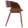 VidaXLDining Chair Gray Bent Wood and Fabric - 4 of 4