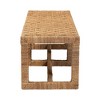 bali & pari Cipally Seagrass and Mahogany Wood Accent Bench Natural - 2 of 4