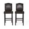 NicBex Modern Minimalist Counter Height Bar Stools,Set of 2,PU Faux Leather Counter Stools,Upholstered Barstools with High Backrest - 4 of 4