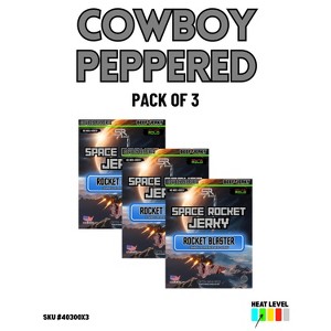 Space Rocket Jerky Cowboy Peppered Beef Jerky 2.5oz 3-Pack - 1 of 3