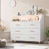 Garvee Wood Dresser for Bedroom - 6 Drawer Dresser with LED Lights & Charging Station, Entryway - 3 of 4