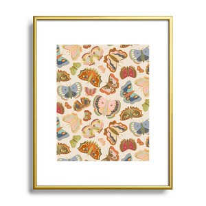 Sewzinski Magic Moths Metal Framed Art Print - Deny Desings - 1 of 3