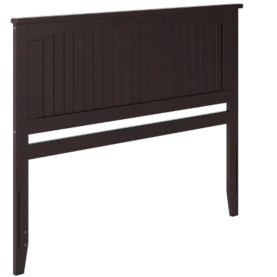 Espresso Queen Wood Headboard with Attachable Charger