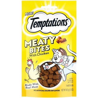 Temptations Meaty Bites Chicken Jerky Cat Treats - 1.5oz