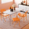 Folding Chairs Set of 2, Foldable Chairs with Metal Frame Hold Up to 350 Pounds, Portable Grey Folding Chairs - 4 of 4