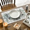 Aoibox Pumpkins Eucalyptus Leaves Fall Placemats Set of 4, Autumn Thanksgiving Harvest Vintage Table Mat for Party Dining Decoration - 4 of 4