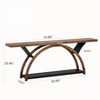 HDZNVF 70.87 in Console Table with Storage Shelf, Narrow Long Sofa Table Behind Couch Table, 2-Tier Rustic Entryway Table - 3 of 4