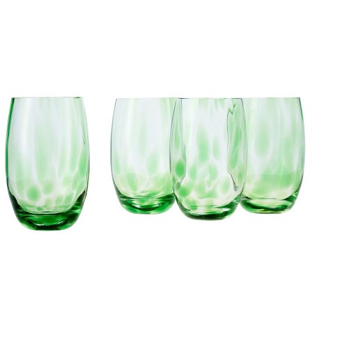 Handblown Eco-Friendly Wine Glasses in Blue (Set of 6) - Blue Ribbon