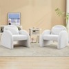 Single Sofa, Cozy Fluffy Reading Chair for Living Room, Bedrooms, Corner,White - 3 of 4