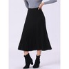 INSPIRE CHIC Women's Pleated High Waist Stretch A-Line Casual Knit Midi Skirt - 3 of 4