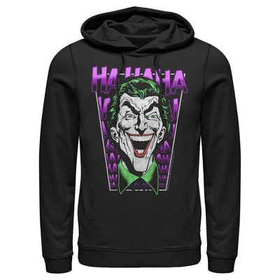 Men s Batman Joker Ha Ha Frame Pull Over Hoodie Target