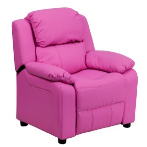 Flash Furniture Deluxe Padded Contemporary Kids Recliner with Storage Arms - 1 of 4