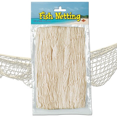Beistle 4' x 12' Fish Netting Natural White 2/Pack 50301-N