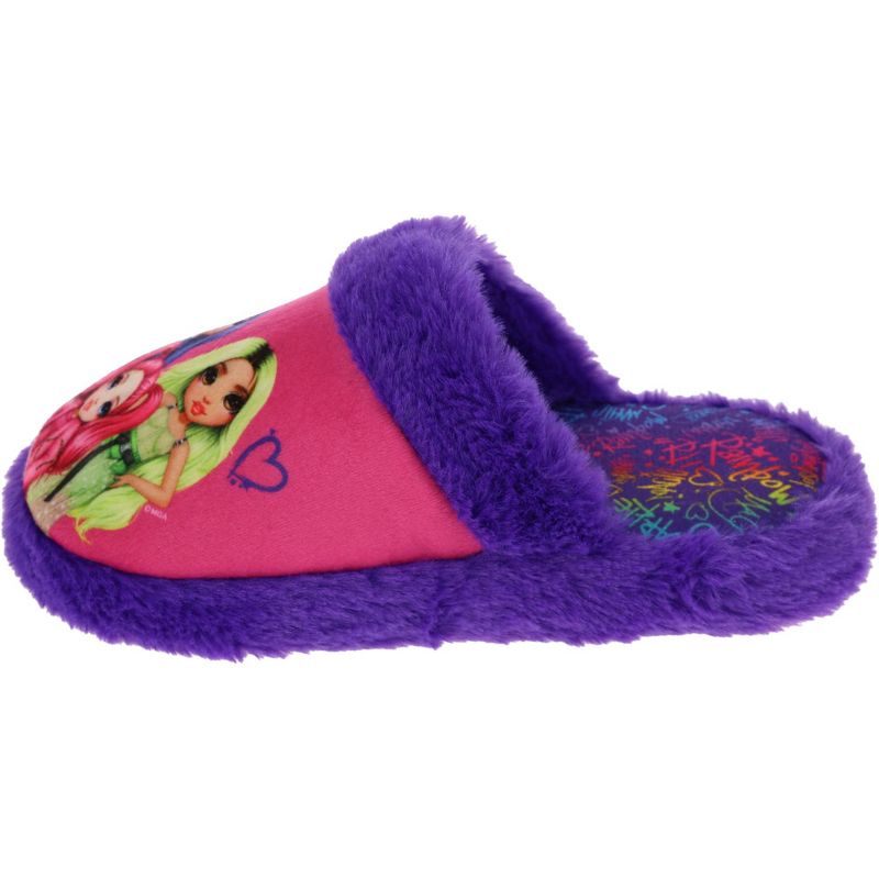 Rainbow High Girl's Slippers, Scuff Two-Tone House Shoe, Purple, Little Kid 8/9 to Big Kid 1/2, 2 of 6