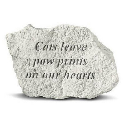 Kay Berry Cats Leave Paw Prints Pet Memorial Accent Stone