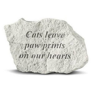 Kay Berry Cats Leave Paw Prints Pet Memorial Accent Stone - 1 of 1