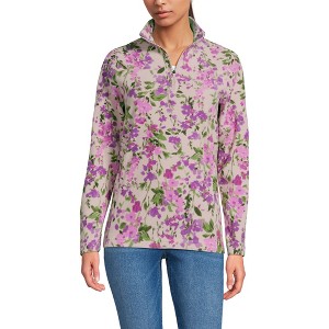 Lands' End Women's Anyweather Fleece Quarter Zip Pullover - 1 of 4