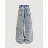 Mocamel Girls Y2K Cut Out Ripped Baggy Straight Leg Denim Jeans - 2 of 4