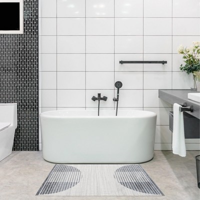 Astra Shimmering Geometric Blue Round Easy-Care Area Rug